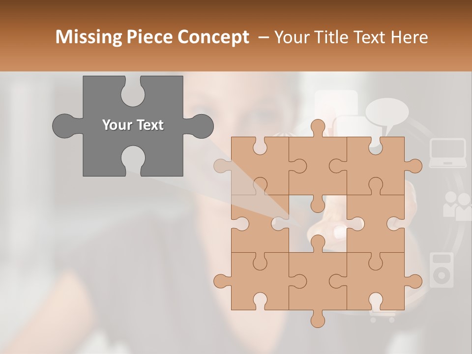 Girl And Digital Life PowerPoint Template