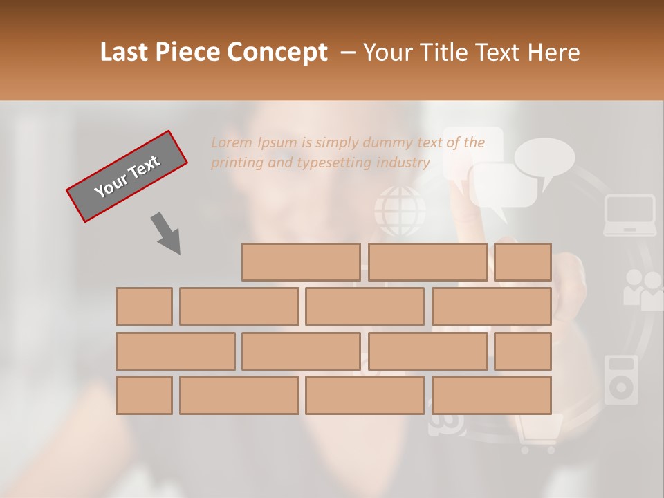 Girl And Digital Life PowerPoint Template