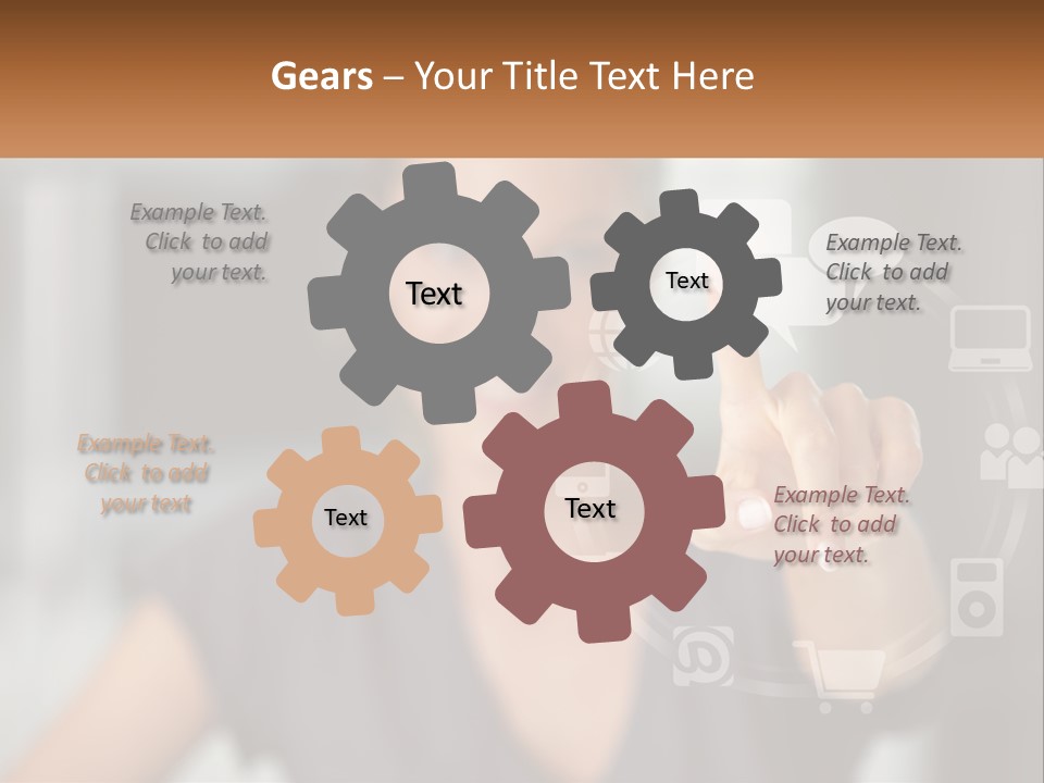 Girl And Digital Life PowerPoint Template