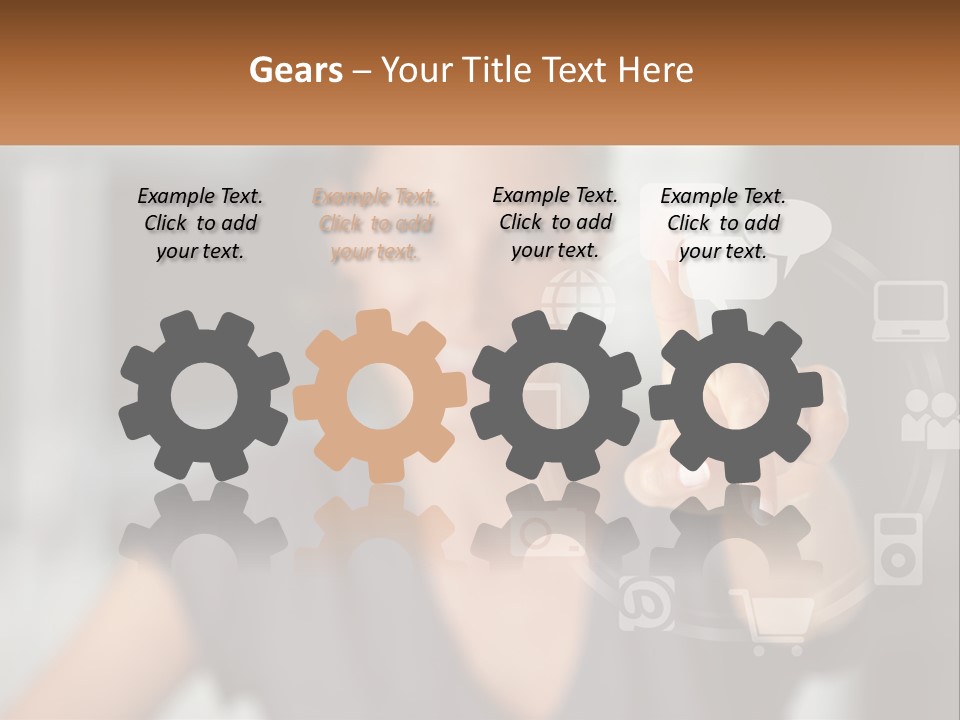 Girl And Digital Life PowerPoint Template