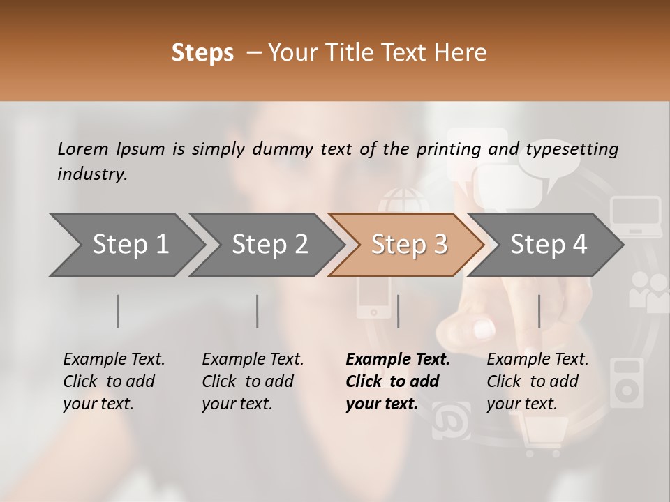 Girl And Digital Life PowerPoint Template