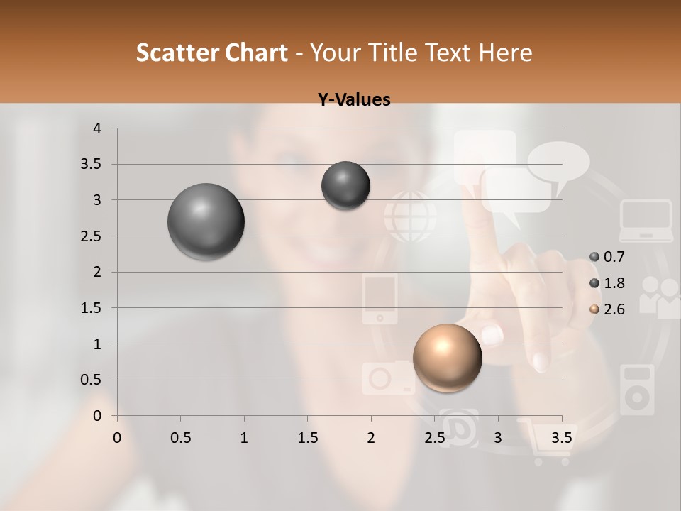 Girl And Digital Life PowerPoint Template