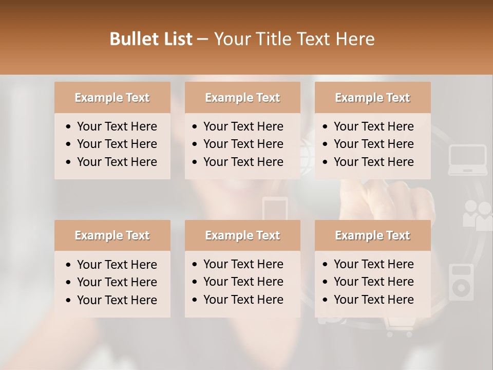 Girl And Digital Life PowerPoint Template