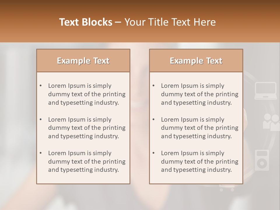 Girl And Digital Life PowerPoint Template