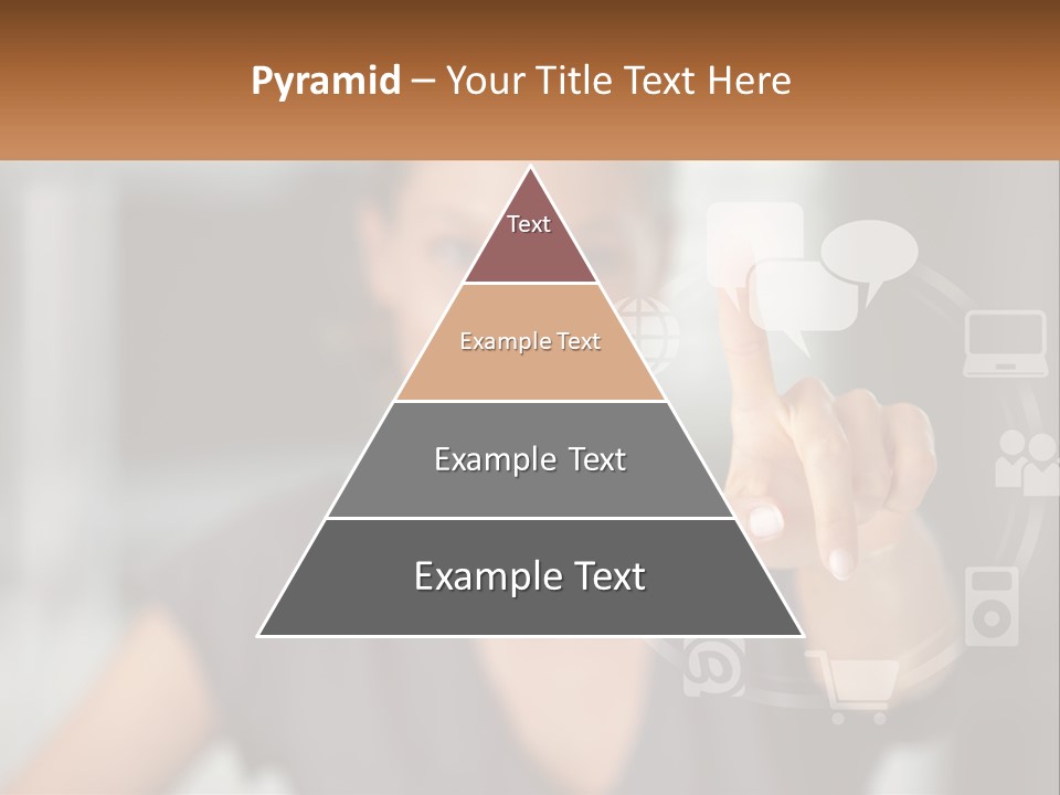 Girl And Digital Life PowerPoint Template