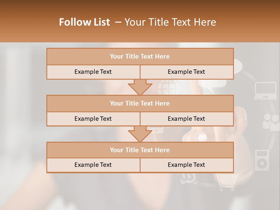 Girl And Digital Life PowerPoint Template