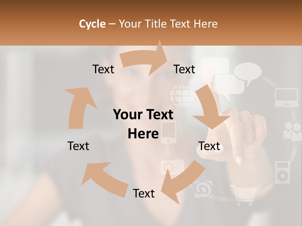 Girl And Digital Life PowerPoint Template