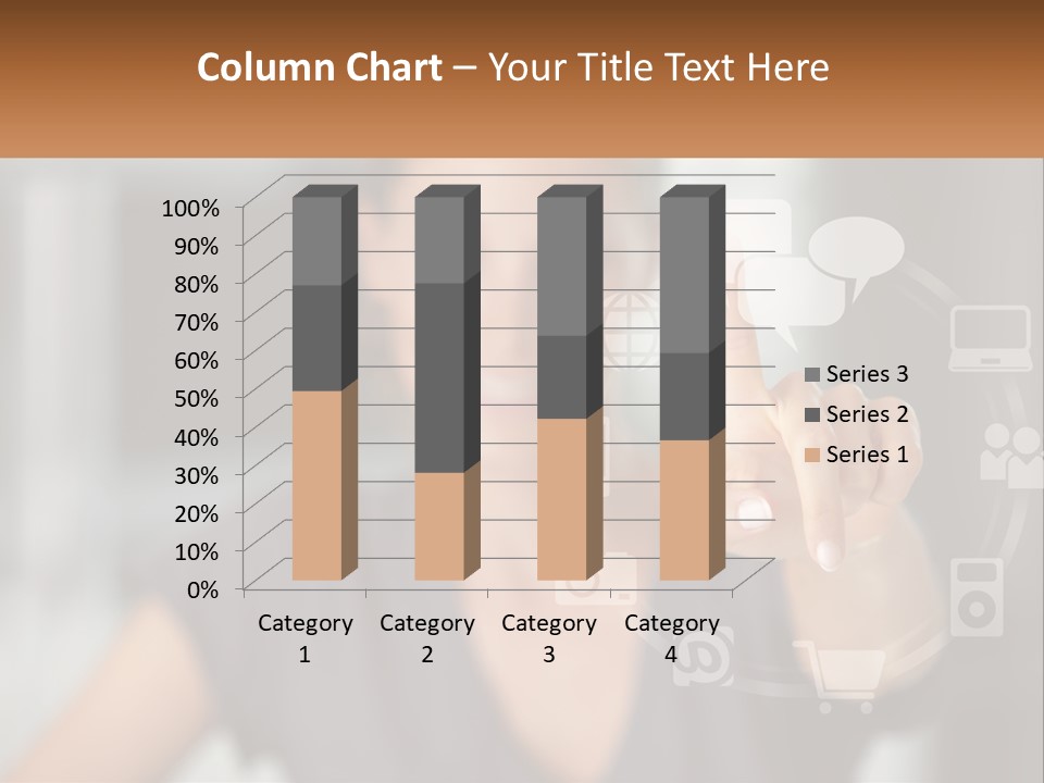 Girl And Digital Life PowerPoint Template