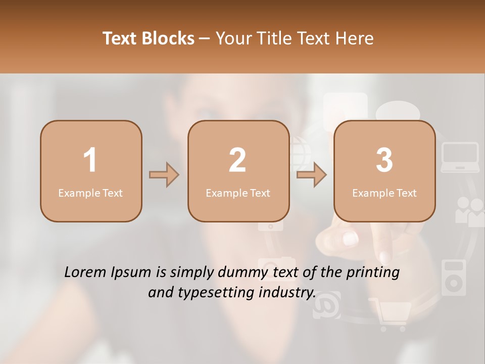 Girl And Digital Life PowerPoint Template