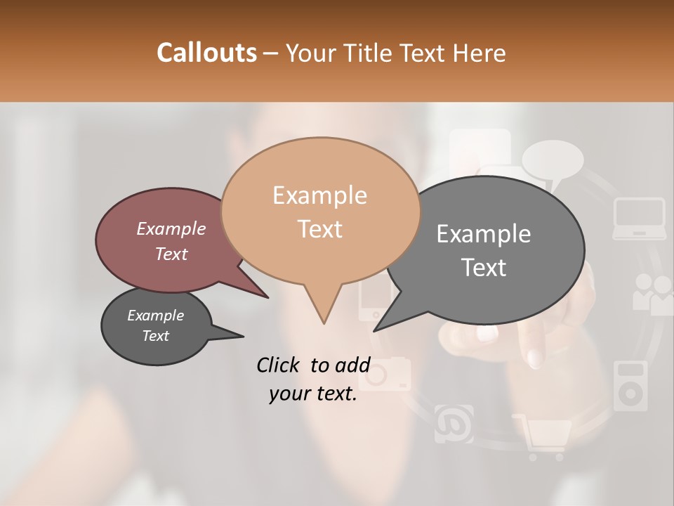 Girl And Digital Life PowerPoint Template