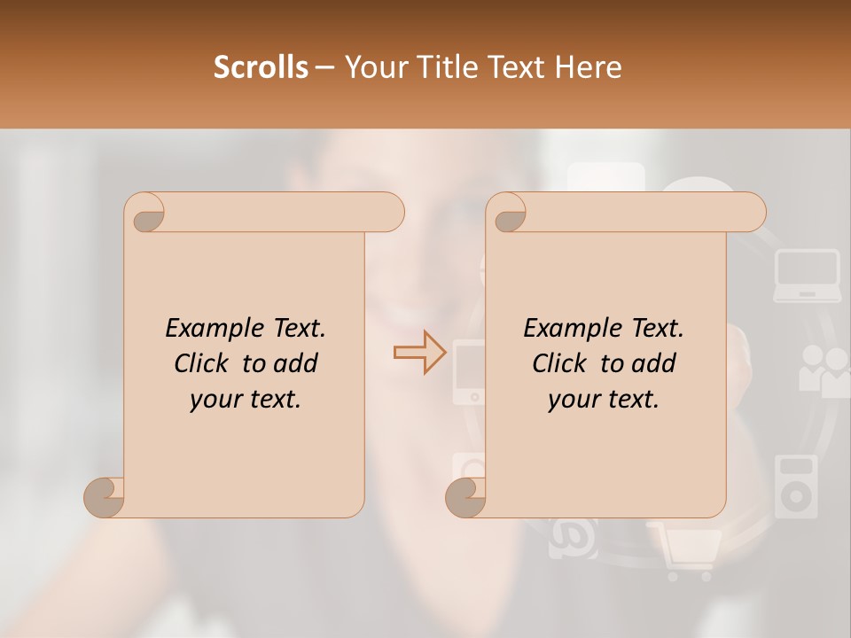 Girl And Digital Life PowerPoint Template