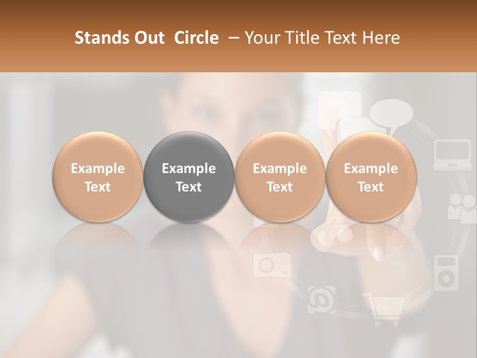 Girl And Digital Life PowerPoint Template