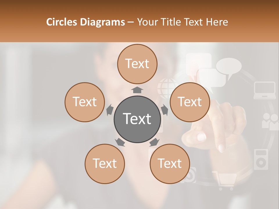 Girl And Digital Life PowerPoint Template