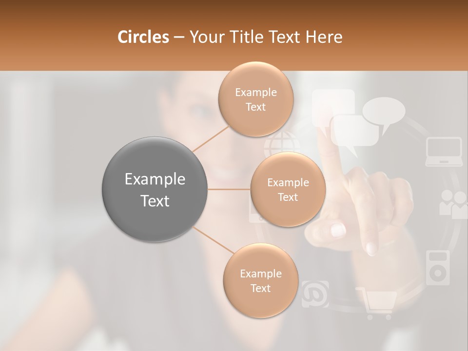 Girl And Digital Life PowerPoint Template