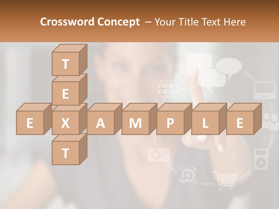 Girl And Digital Life PowerPoint Template