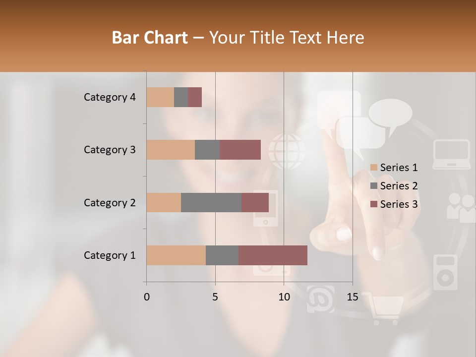 Girl And Digital Life PowerPoint Template