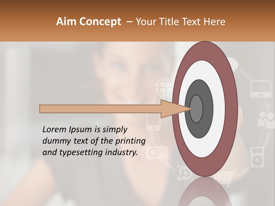 Girl And Digital Life PowerPoint Template