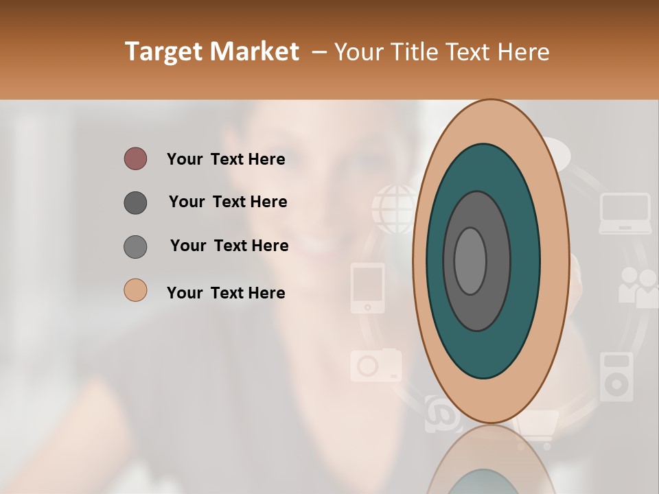 Girl And Digital Life PowerPoint Template