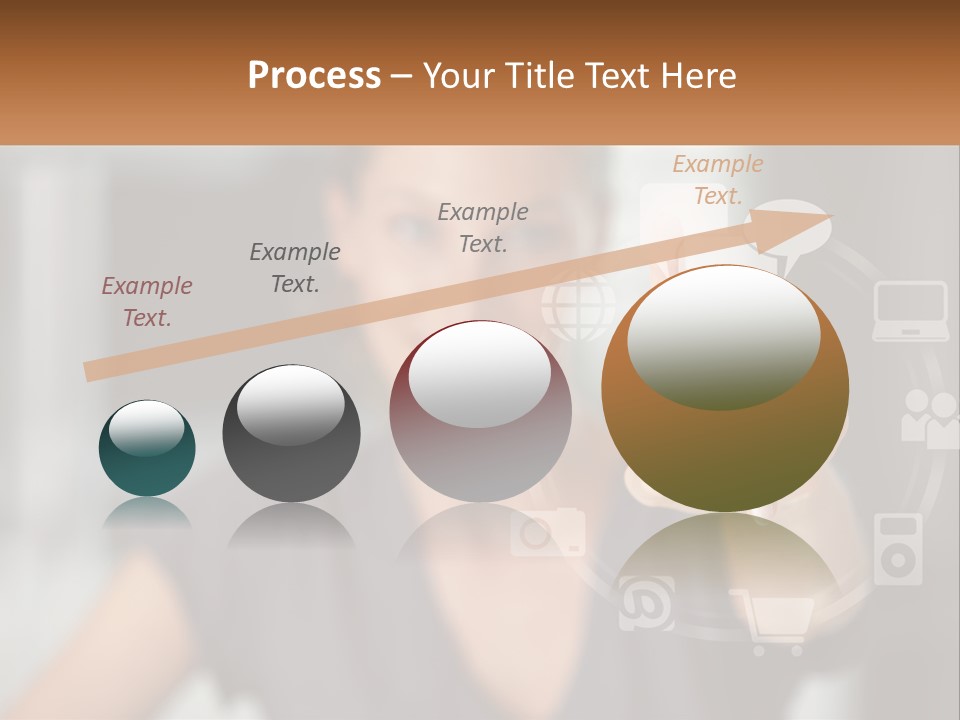 Girl And Digital Life PowerPoint Template