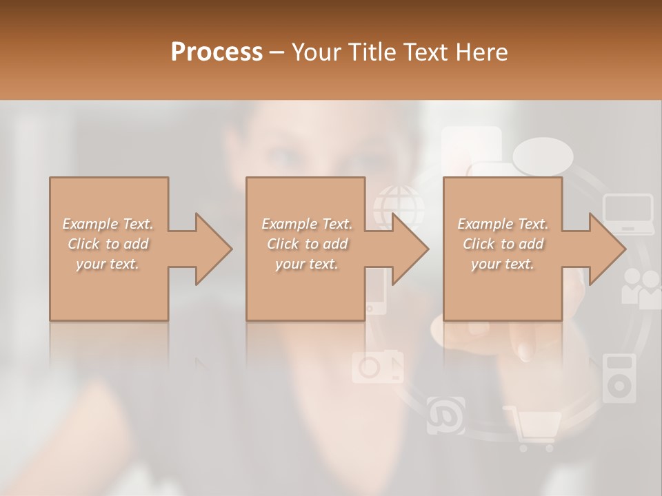 Girl And Digital Life PowerPoint Template