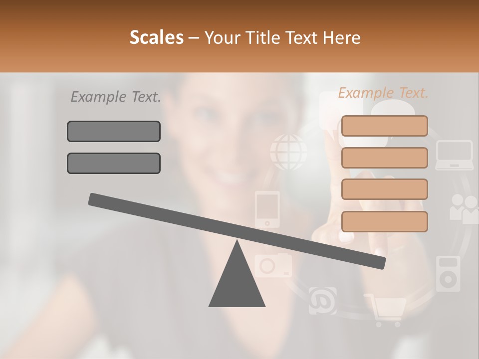 Girl And Digital Life PowerPoint Template