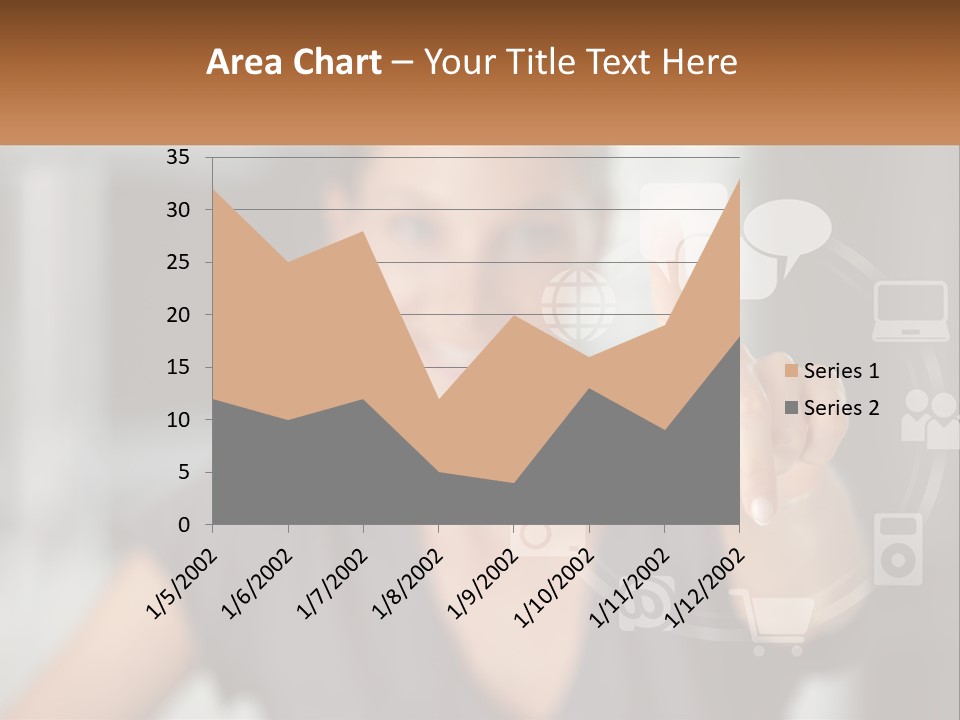 Girl And Digital Life PowerPoint Template