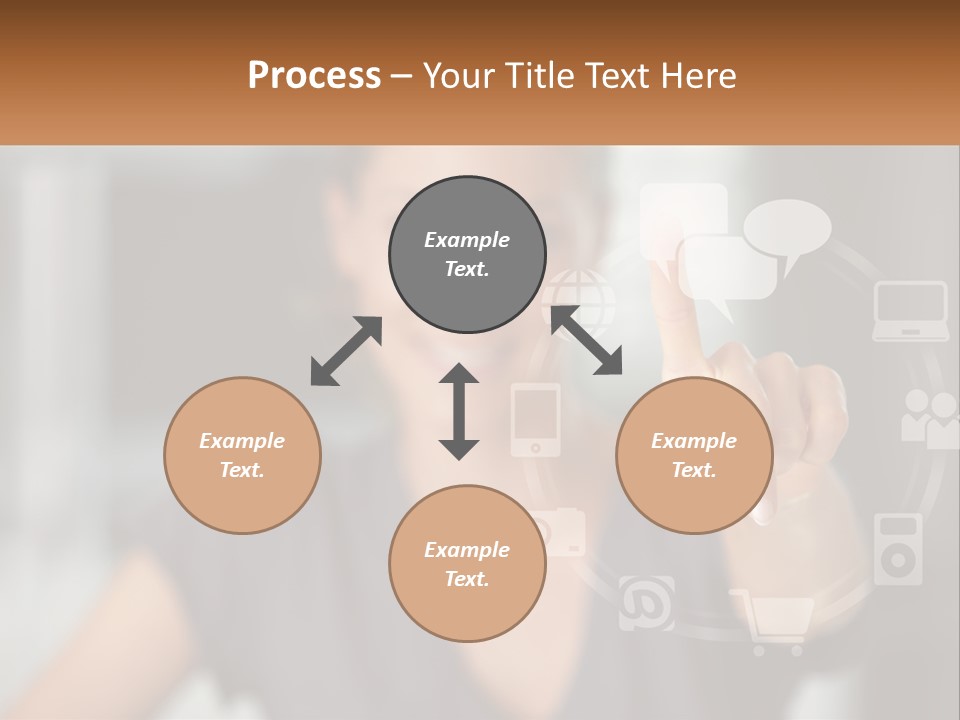 Girl And Digital Life PowerPoint Template