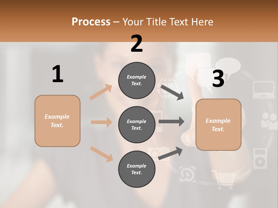 Girl And Digital Life PowerPoint Template