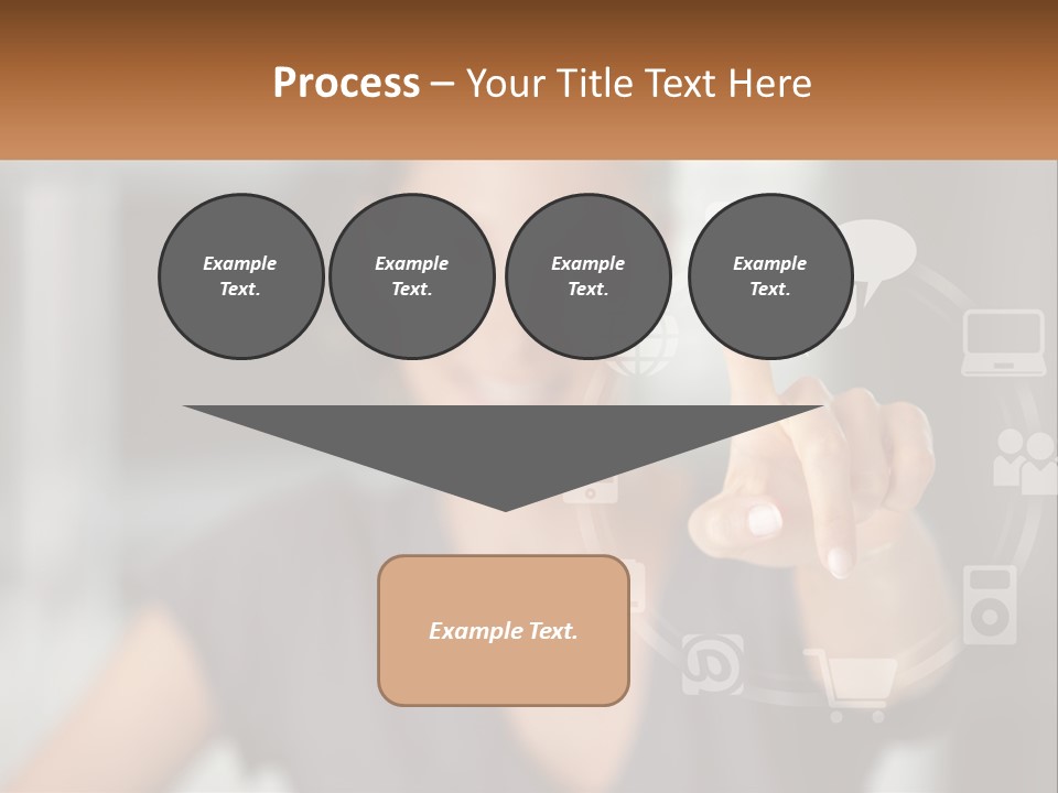 Girl And Digital Life PowerPoint Template