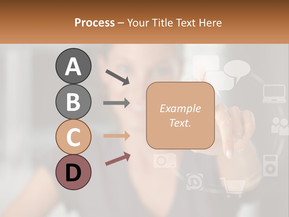 Girl And Digital Life PowerPoint Template