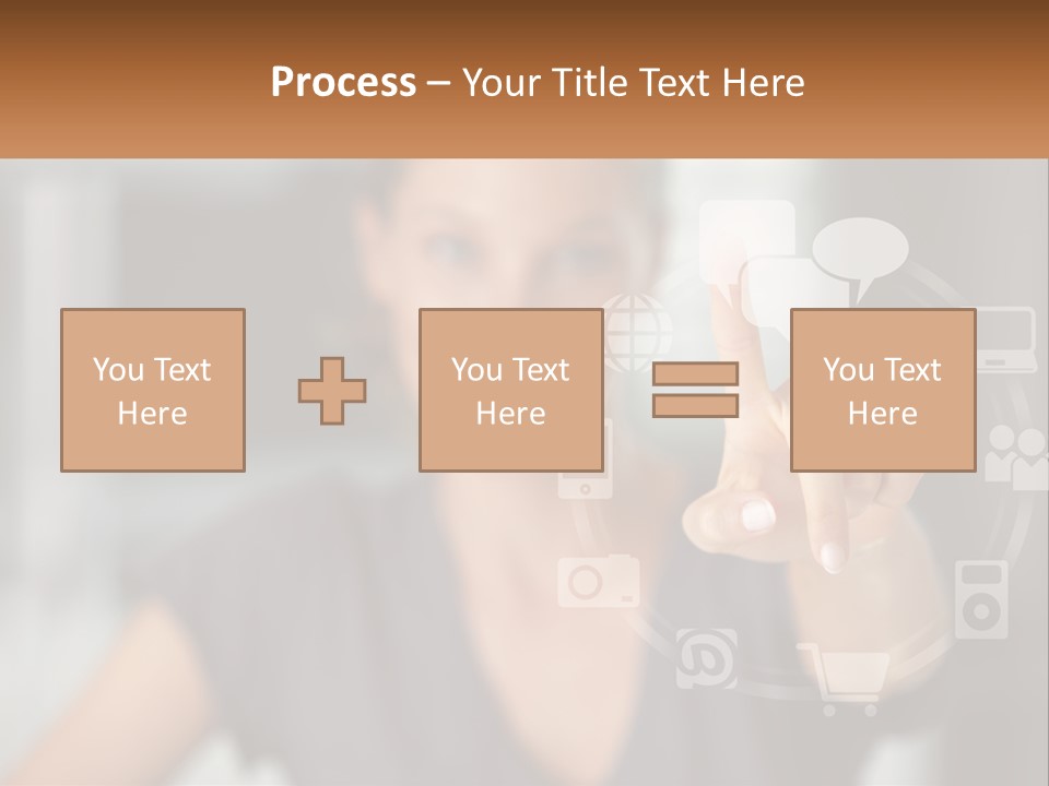 Girl And Digital Life PowerPoint Template