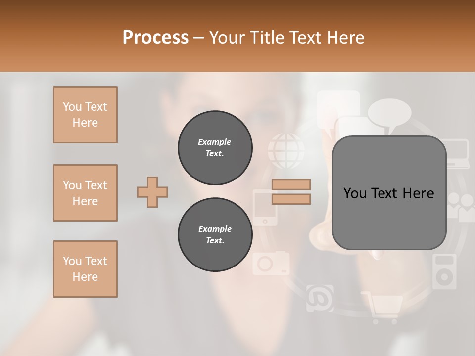 Girl And Digital Life PowerPoint Template
