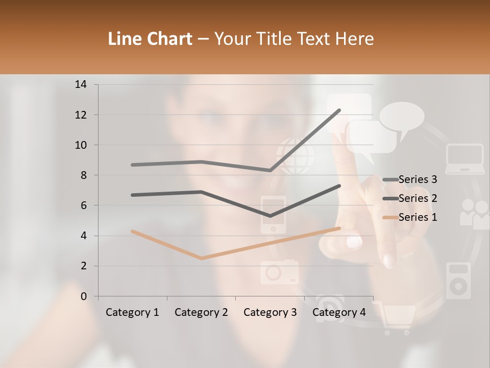 Girl And Digital Life PowerPoint Template