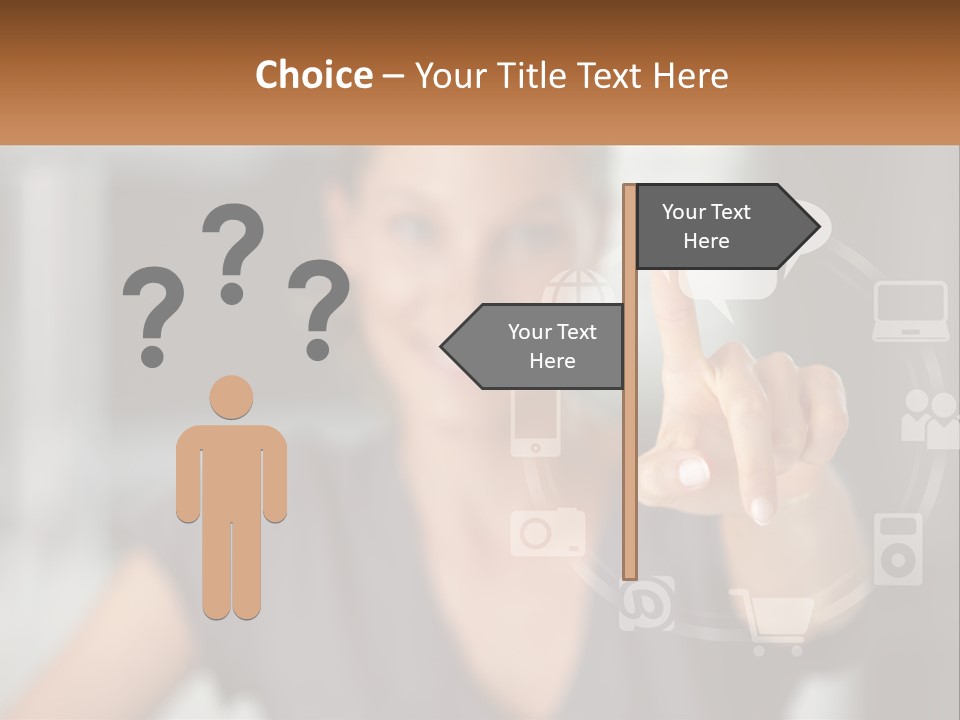 Girl And Digital Life PowerPoint Template
