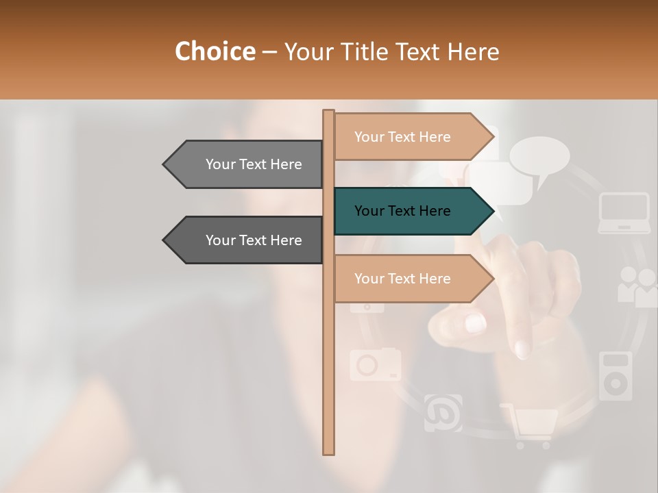 Girl And Digital Life PowerPoint Template