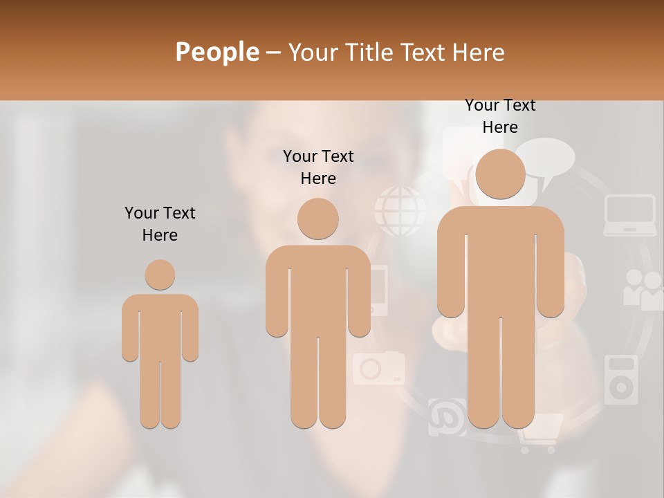 Girl And Digital Life PowerPoint Template