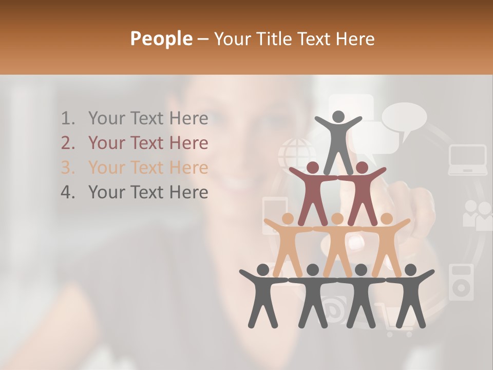 Girl And Digital Life PowerPoint Template