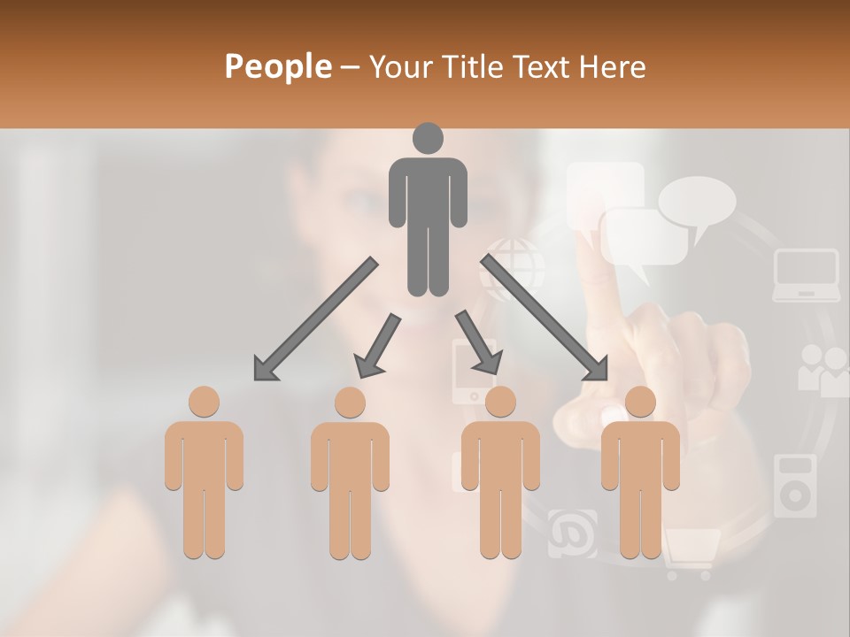 Girl And Digital Life PowerPoint Template