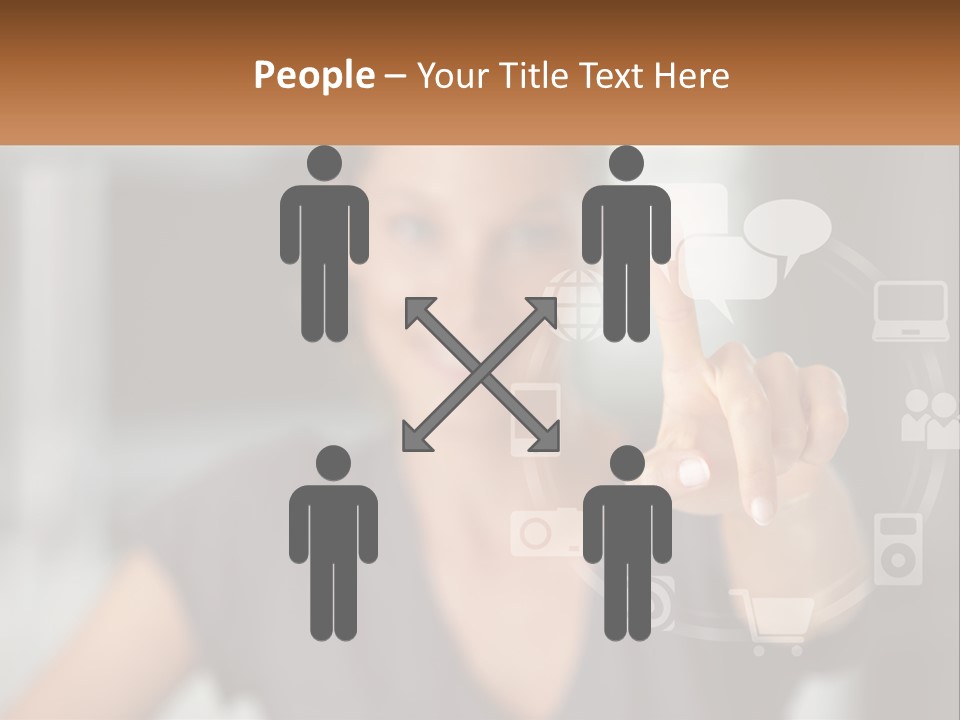 Girl And Digital Life PowerPoint Template