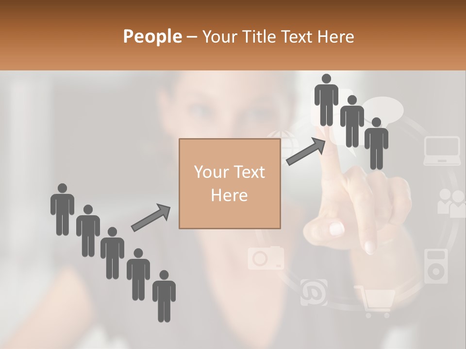 Girl And Digital Life PowerPoint Template