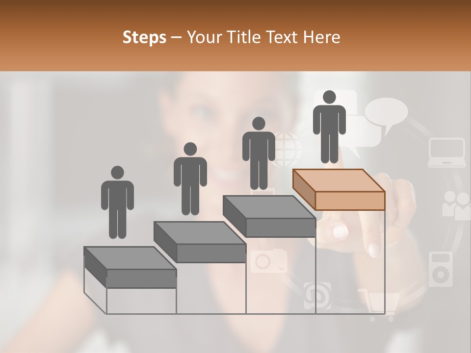 Girl And Digital Life PowerPoint Template