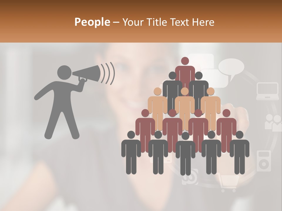 Girl And Digital Life PowerPoint Template