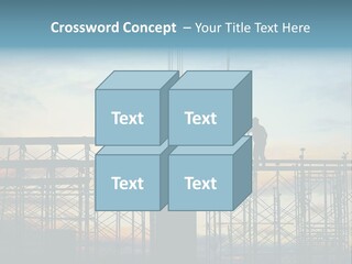 Construction, Pouring Concrete Reinforcement PowerPoint Template