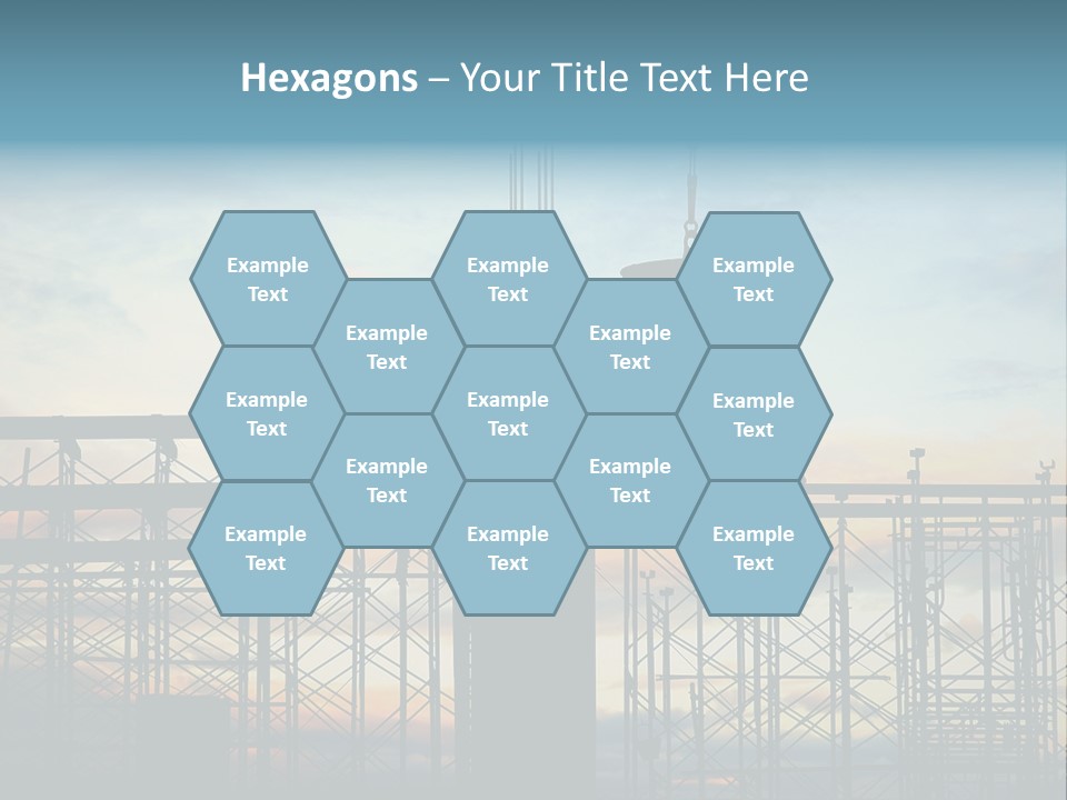 Construction, Pouring Concrete Reinforcement PowerPoint Template
