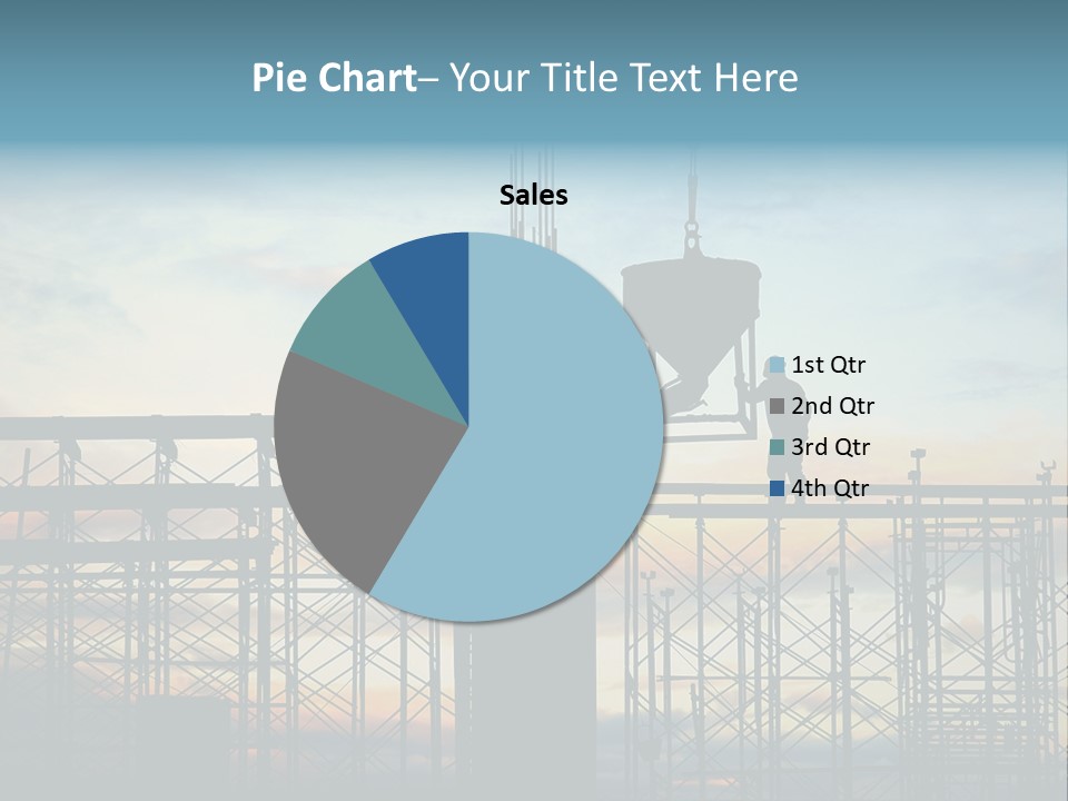 Construction, Pouring Concrete Reinforcement PowerPoint Template