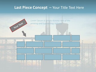 Construction, Pouring Concrete Reinforcement PowerPoint Template