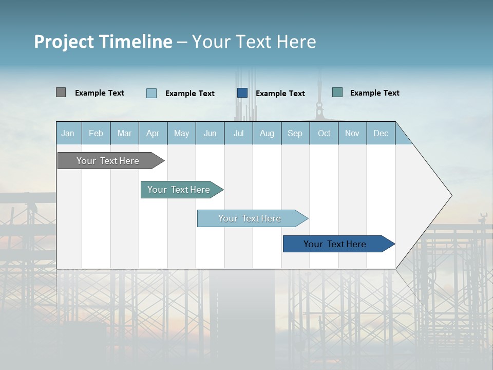 Construction, Pouring Concrete Reinforcement PowerPoint Template