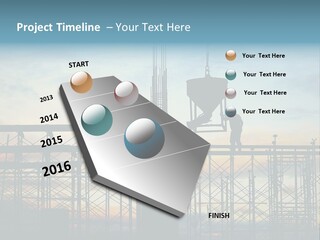Construction, Pouring Concrete Reinforcement PowerPoint Template