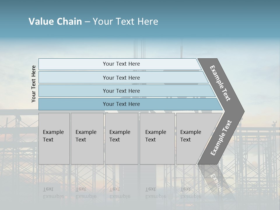 Construction, Pouring Concrete Reinforcement PowerPoint Template