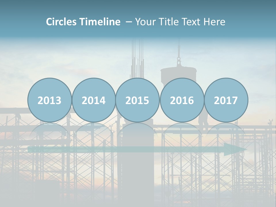 Construction, Pouring Concrete Reinforcement PowerPoint Template